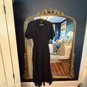 Anthropologie somerset collard Black Midi Dress
